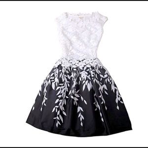 Untwine it Black and White Dress